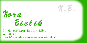 nora bielik business card